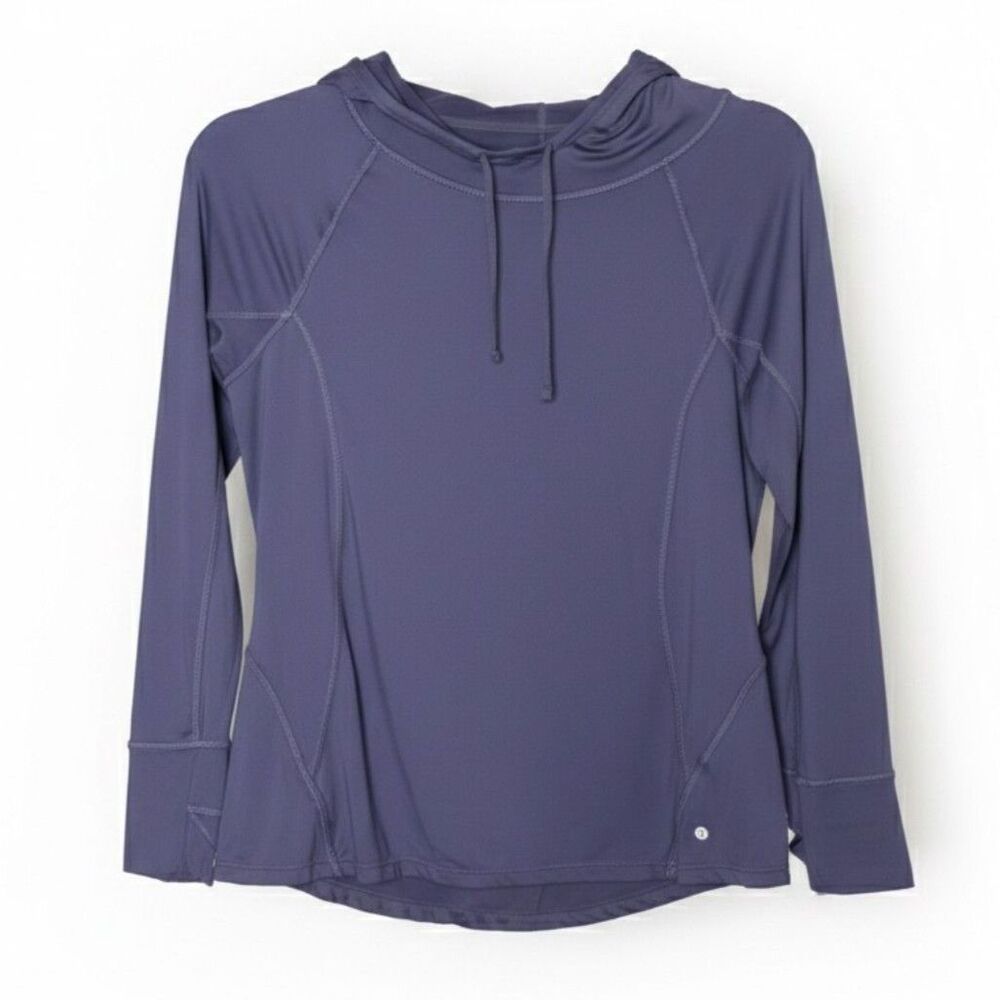 LAYER 8 LONG SLEEVE ACTIVEWEAR HOODED ATHLETIC ATHLEISURE SHIRT LARGE